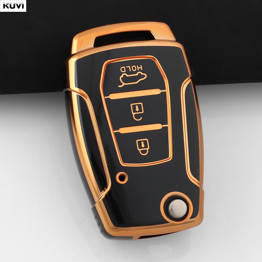 

Fashion Tpu Car Key Case Cover For Ssangyong Kyron Actyon Tivolan Korando Rexton Tivoli Protected Keychain Shell Fob Accessories