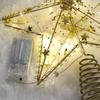 Hollow Snowflakes Xmas Tree Ornament Iron Glowing Tree Topper New Christmas Trees Topper