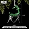Green Elk & Snowflake Christmas Tree Decorations - Ornaments for a Festive Atmosphere