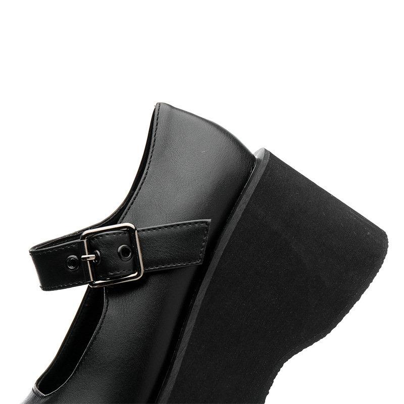Fashion Mary Jane Shoes Women Platform Platform Platform Heel Shoes New Japan Jk Harajuku Soft Sister Big Head Shoes