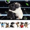 Entzückender Mops Acryl Auto Lüftungsschlitz Duftverteiler 2D Niedlicher Gewichtheber Hund Auto Luftauslass Aromatherapie Clip Lufterfrischer