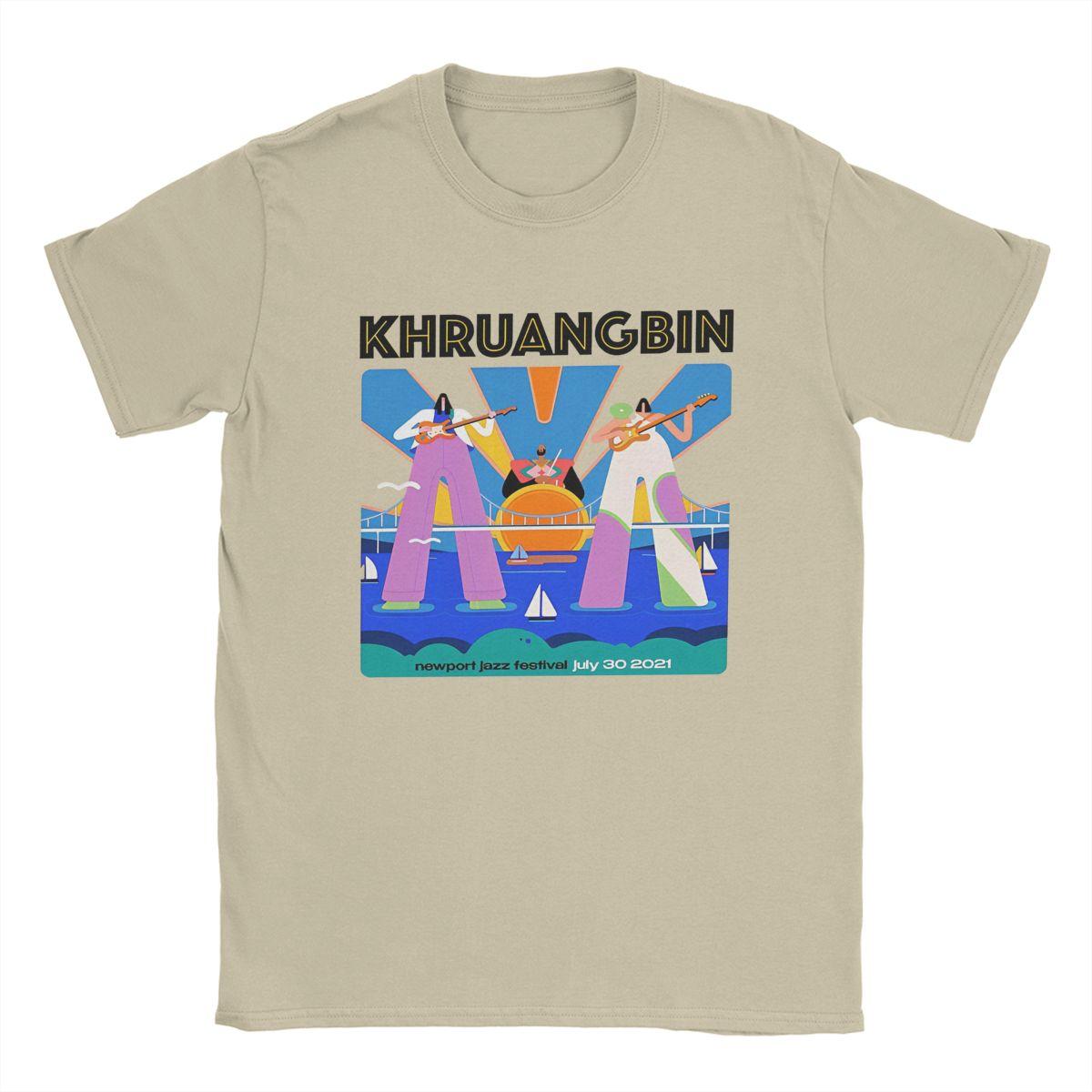 

Чоловічі футболки Khruangbin Newports Jazz Бавовняні топи Смішні футболки з коротким рукавом з круглим вирізом Літні футболки L
