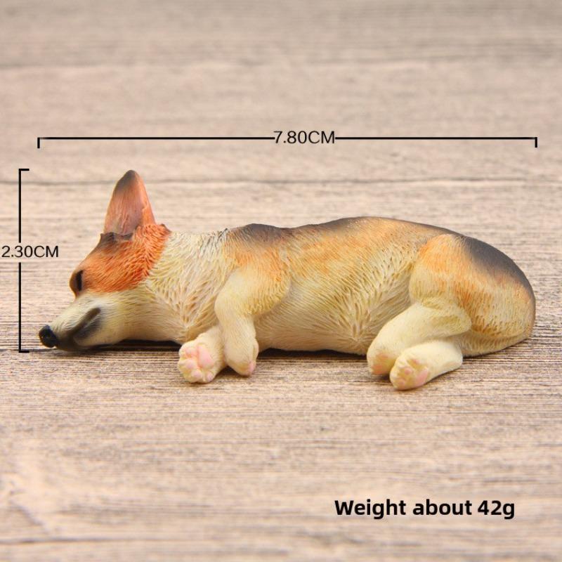 Warm Series, Sleepy Series, Corgi Model, Super Cute Shiba Inu Figurine, Fridge Magnet Doll