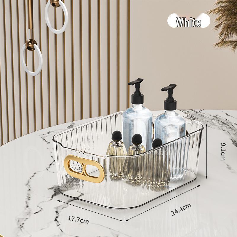 

Elegant Cosmetic Organizer: Desktop Skincare, Mask, Lipstick, Jewelry & Sundries Storage Basket