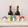 Colorful Mushroom Corks for Wine Bottles , Vibrant Silicone Corks with Playful Designs, Perfect for Red Wine, Oil, and Vinegar Bottles