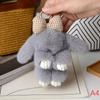Mini Rabbit Hair Bow Pendant Bag Strap Car Key Chain Cute Bunny Couple Pendant Cute Keychain Key Chains