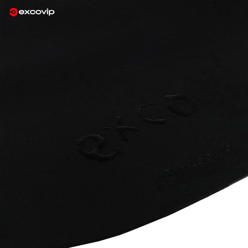 EXCO (EXCO) Black Round Triangular Leather Mouse Pad, Small Size, Laptop Desk Pad, Waterproof Leather, Gaming Mat, Portable And Washable, 0395
