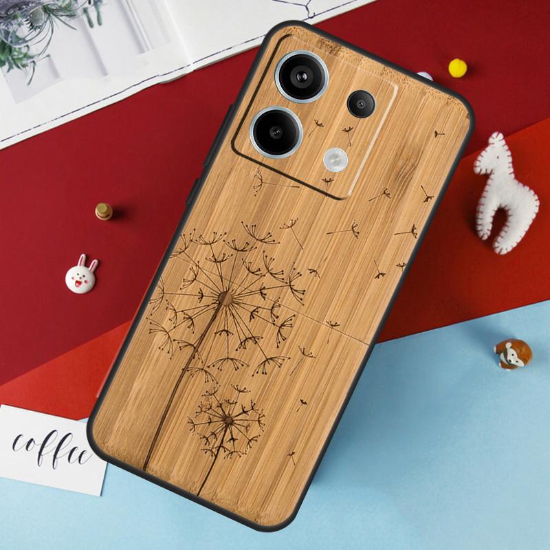 Natural Bamboo Wood Pattern Print Case For Xiaomi Redmi Note 14 Pro 13 12 11 10 15 Pro Plus Redmi 14C 15C 10C 12C 13C 15 Cover