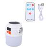 Solar Camping Lantern Dual Light Source LED Rechargeable Emergency Light with Digital Display Portable Hook for Hiking