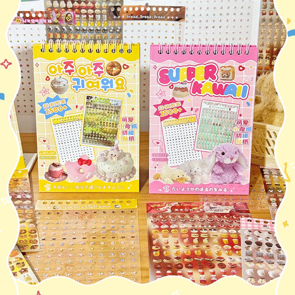 Cute Dessert DIY Stickers Vivid Colors Trendy Korean Chic Style for Art Craft Journaling Supplies