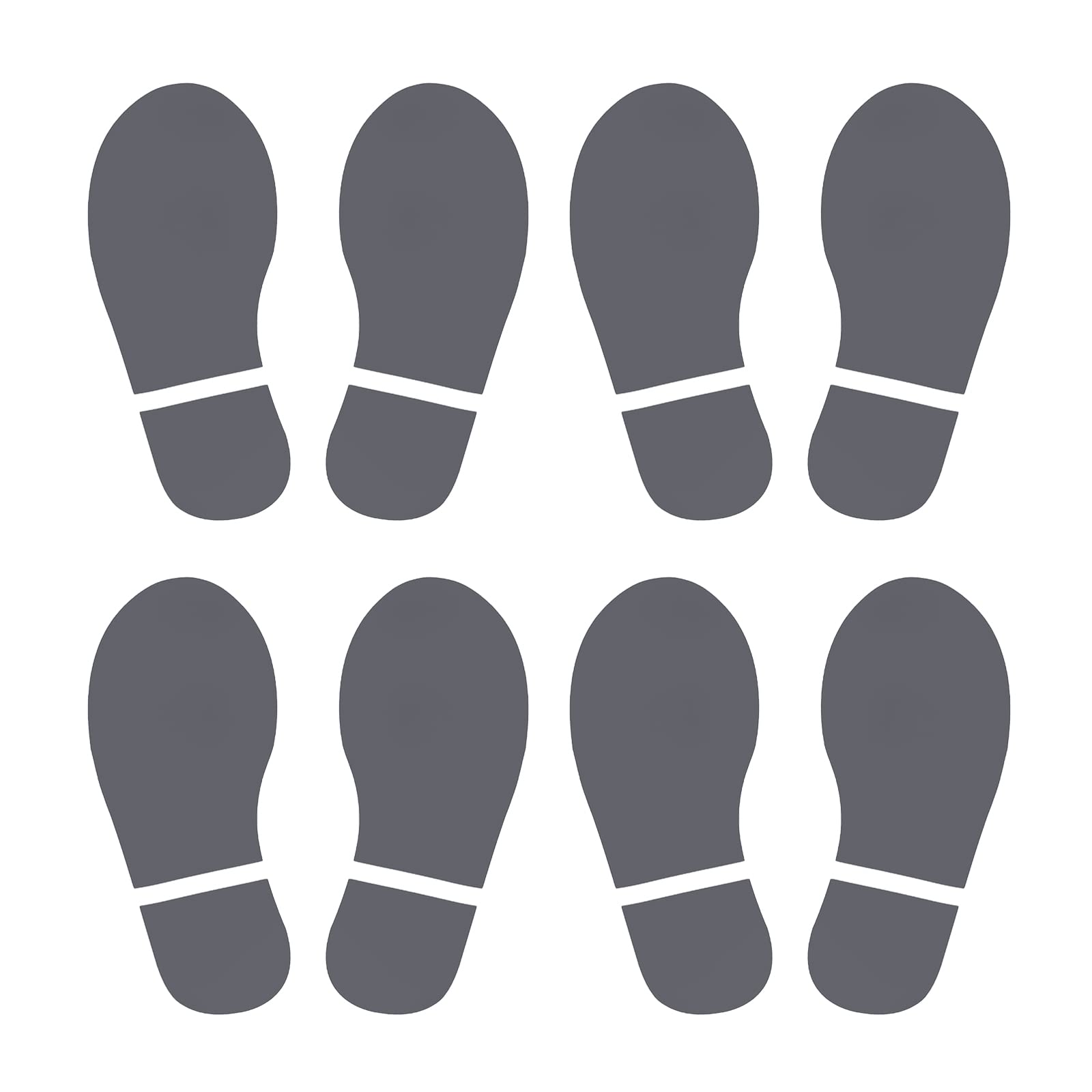 

PATIKIL 150 x 63 mm Paw Print Floor Stickers 4 Pairs PVC Large Shoe Footprints Floor Wall Stair Stickers for Home Classroom Decoration Dark Gray