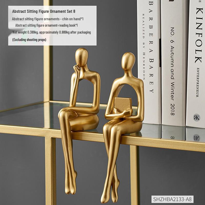 Modern Abstract Art Ornaments for Bookshelf or Living Room Display