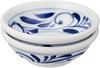 Tobeyaki Senzan Diameter X Inner Diameter X Height Set of 2 Tobeyaki Bowls with Round Edges (Tobeyaki Senzan) Bowls, White/Blue, Approx. 16.0cm 14.3cm