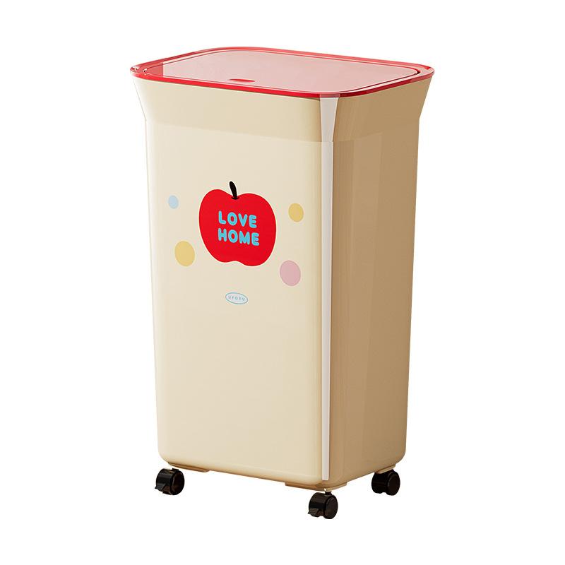 Trash Can Household Large Large Capacity Kitchen Bathroom No Bend Seal Deodorant Press Cover Trash Can