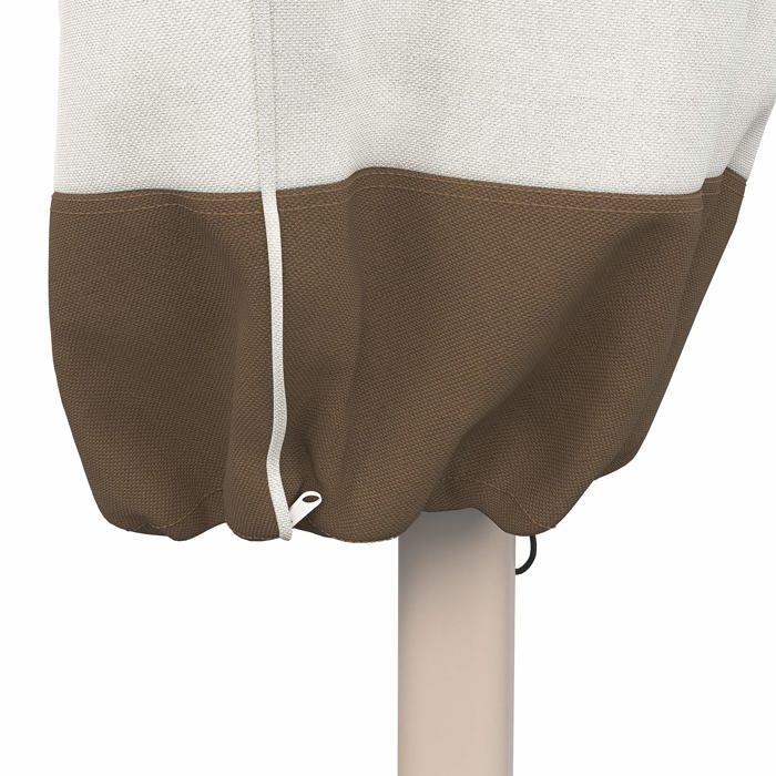Housse de parasol beige 193 cm - polyester imperméable avec sangles et protection anti-éclaboussures
