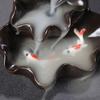 1PC Gifts Sandalwood Stove Aromatherapy Furnace Ceramic Ornament Koi Fish Backflow Incense Stove