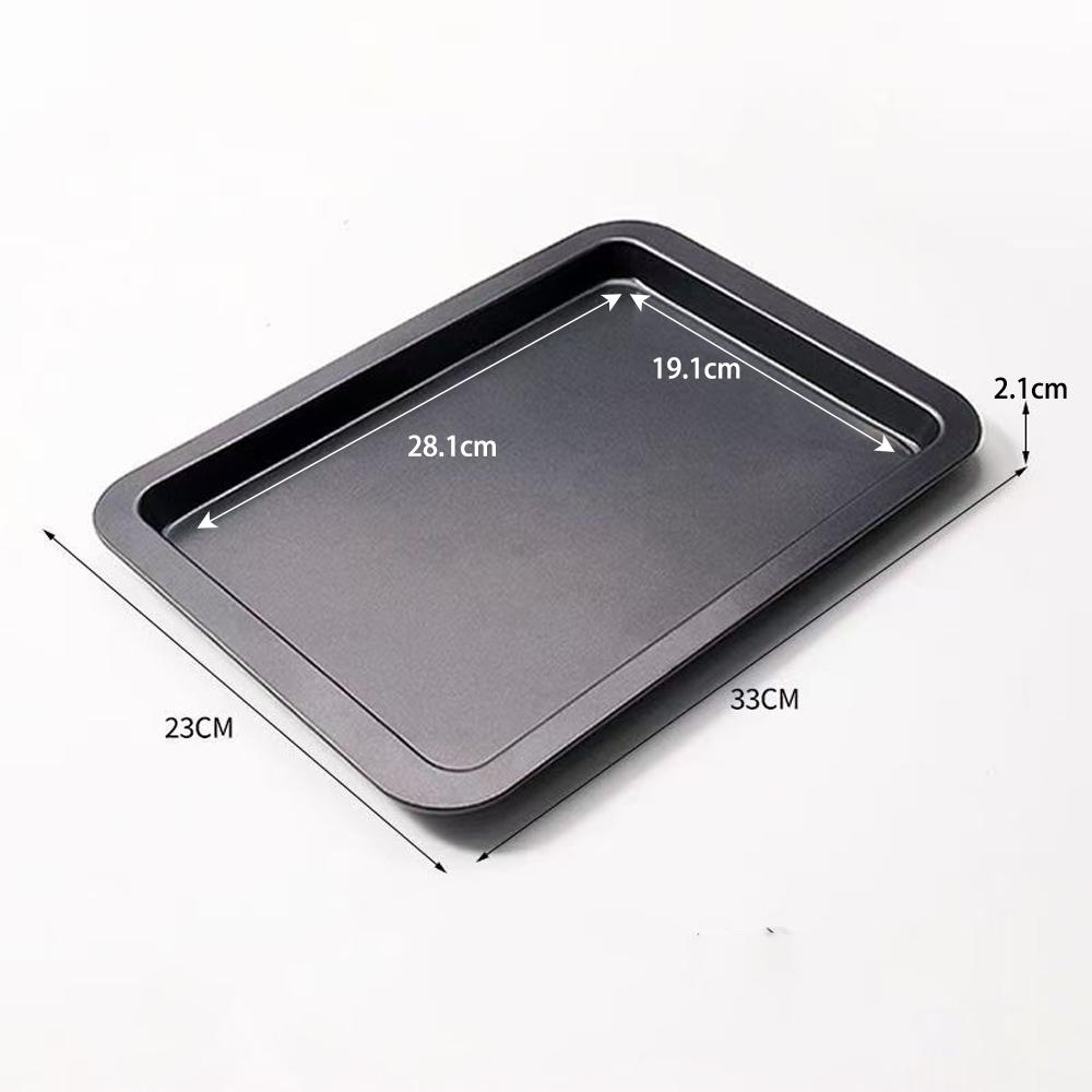 Non-Stick Rectangle Baking Pan 33cm/24cm Carbon Steel Baking Sheet Oven Tray for Biscuit Pie Pizza Roast Muffin Bread Bakeware