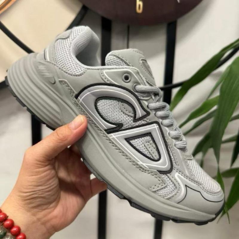 New versatile fashion casual men's and women's trend breathable sports shoes dad letter b30 heightening shoes