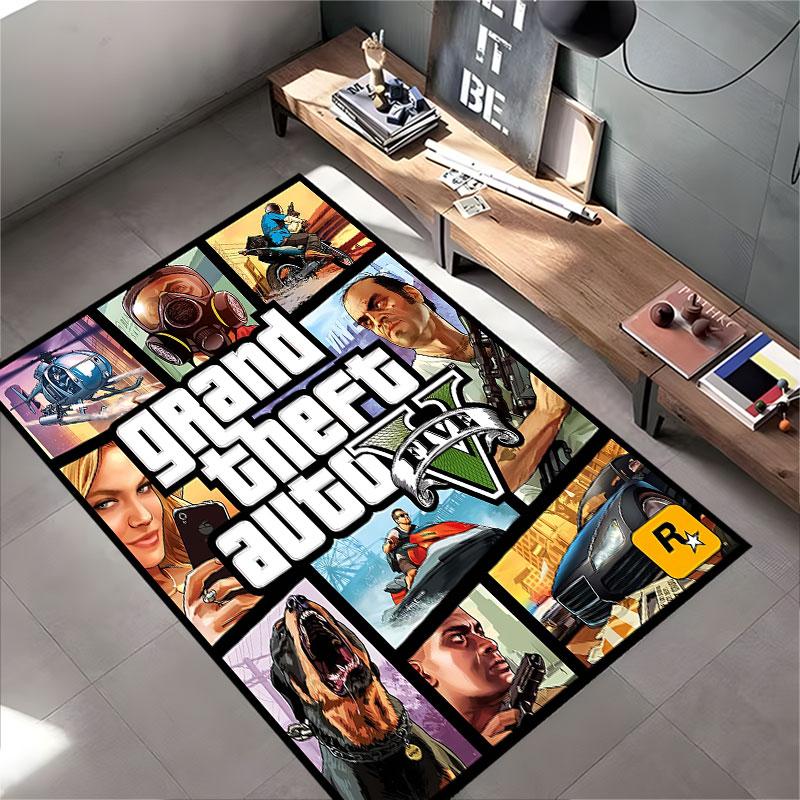 Grand Theft Auto V Game Art Suitable As a Non-slip Mat for the Living Room or Bedroom Sofa