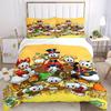 Set Biancheria da Letto Famiglia Duck Tales 3 Pezzi 1 Copripiumino Morbido + 2 Federe, Lavabile in Lavatrice Adatto a Tutte le Stagioni S040