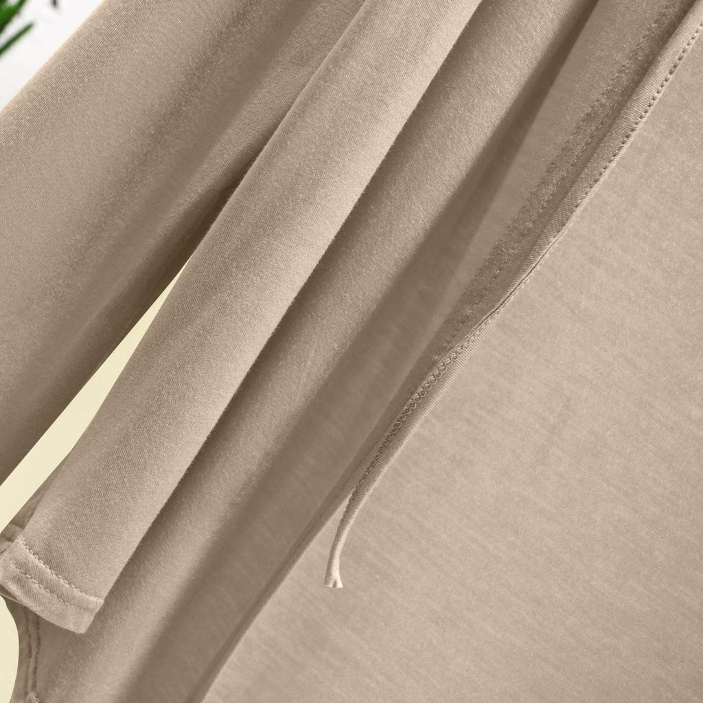 Damen Sommer Kapuzen-Cardigan Langarm Übergroßes Oberteil Schal Dünne Jacke