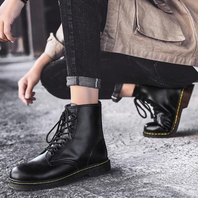 Winter-High-Top-Schuhe Martin-Stiefel Rindersehnen-Weichsohlen-Stiefel Retro-Großkopf-Lederschuhe 1