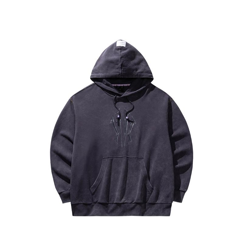 

Anta Washed Embroidered Hoodie Dark Gray Unisex 172531702R-5 M