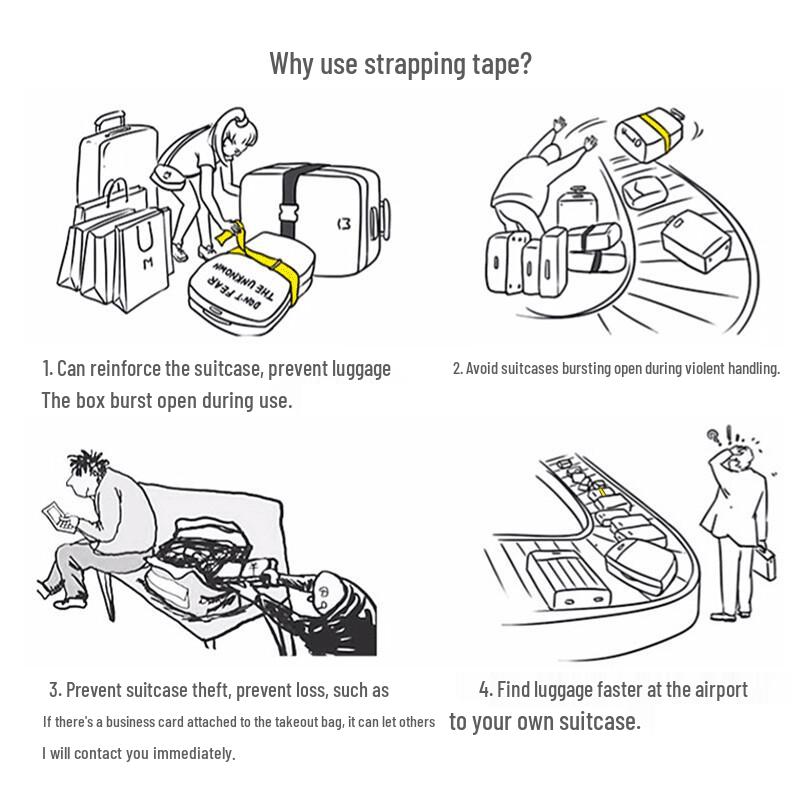 Cestovní křížový popruh na zavazadla BenZheNi s kombinačním zámkem