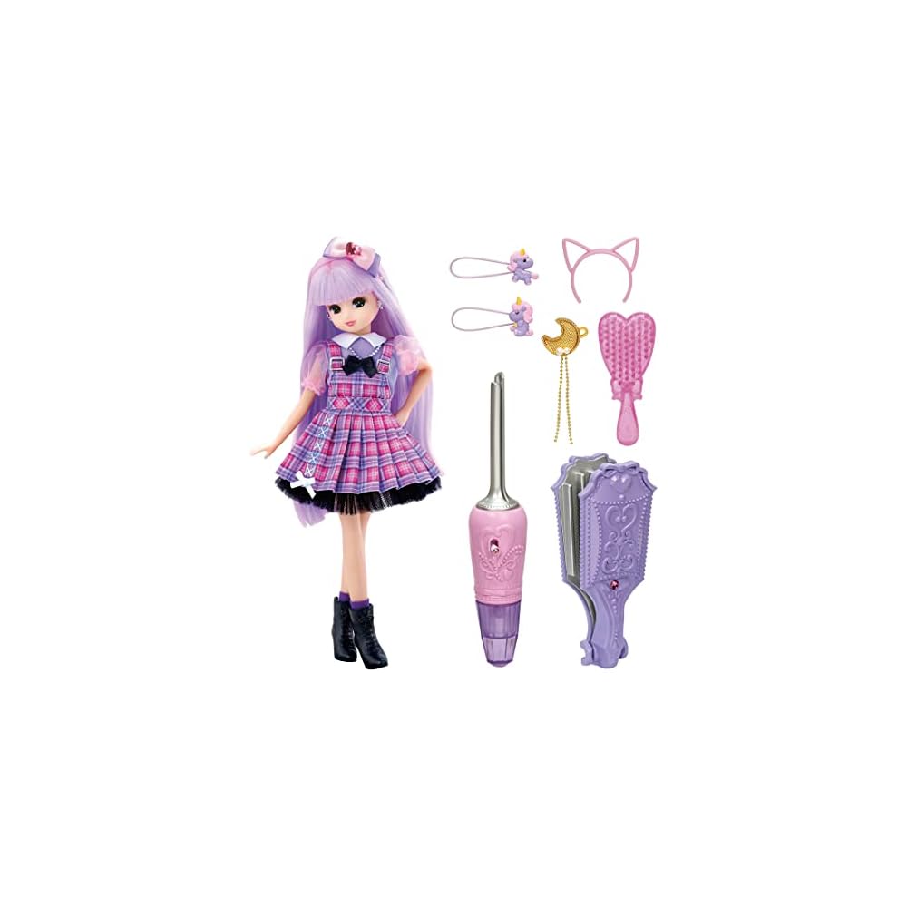 Takara Tomy Licca-chan Doll Rainbow Curl Outfit Toy for Pretend Play Ages 3 and Up