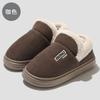 Fleece thermal cotton slippers home indoor thick bottom non-slip external wear middle-aged and elderly wear-resistant thick bottom cotton mop