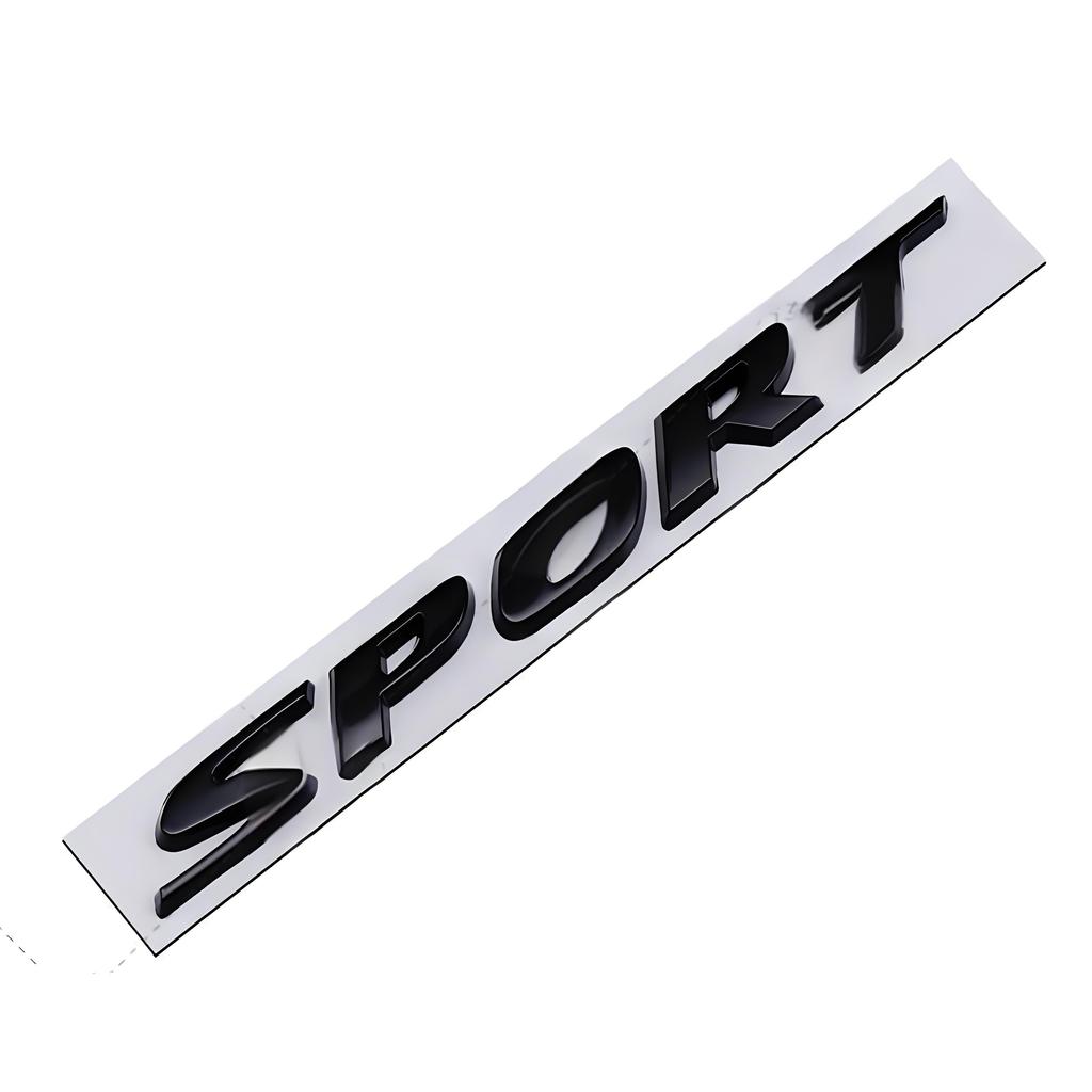 3D Metal Car SPORT Letter Emblem Badge Logo Sticker Rear Trunk Fender Side Decal Universal Auto Exterior Decoration Accessories