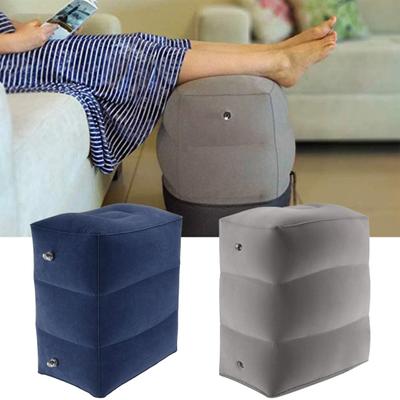 Aufblasbares Fußstützkissen mit Pumpe, 3-lagig, tragbar, höhenverstellbar, für Erwachsene und Kinder, für Auto, Zug, Flugzeug, Bett, Reisehocker, Kissen, Reiseutensilien