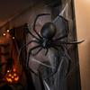 Plastic Halloween Spiders Set, 8 Hanging Figures for Ceiling Styling, Entry Corners, Classroom Themes, Photo Zones and Room Displays