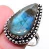 Labradorite Gemstone Handmade 925 Sterling Silver Jewelry Ring Size 8