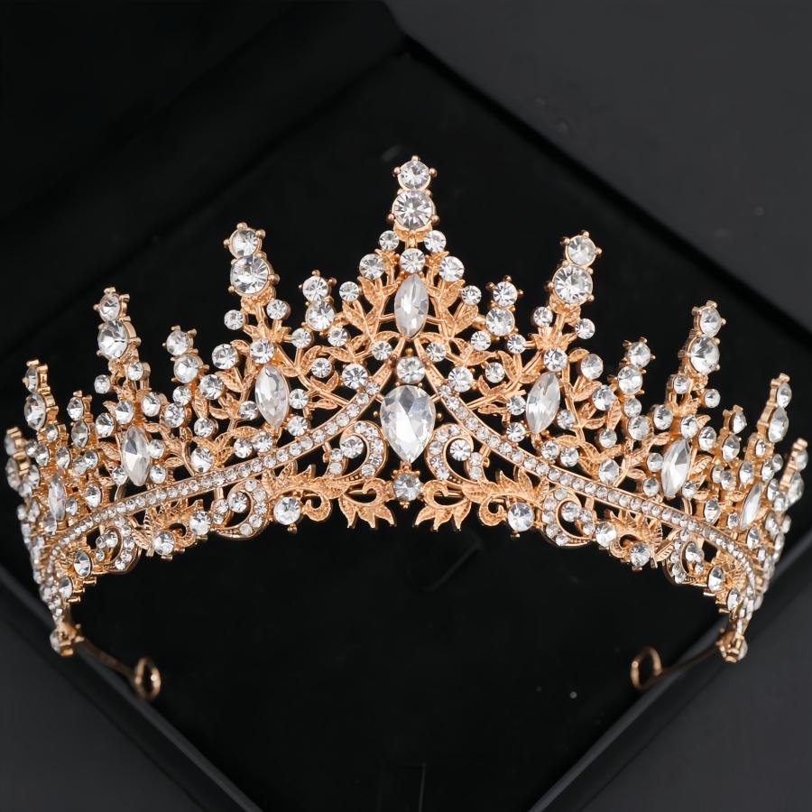 Gold Crystal Tiaras and Crowns Headband Rhinestone Prom Diadem Crown Bridal Wedding Hair Accessories Jewelry Crown Tiara Gift