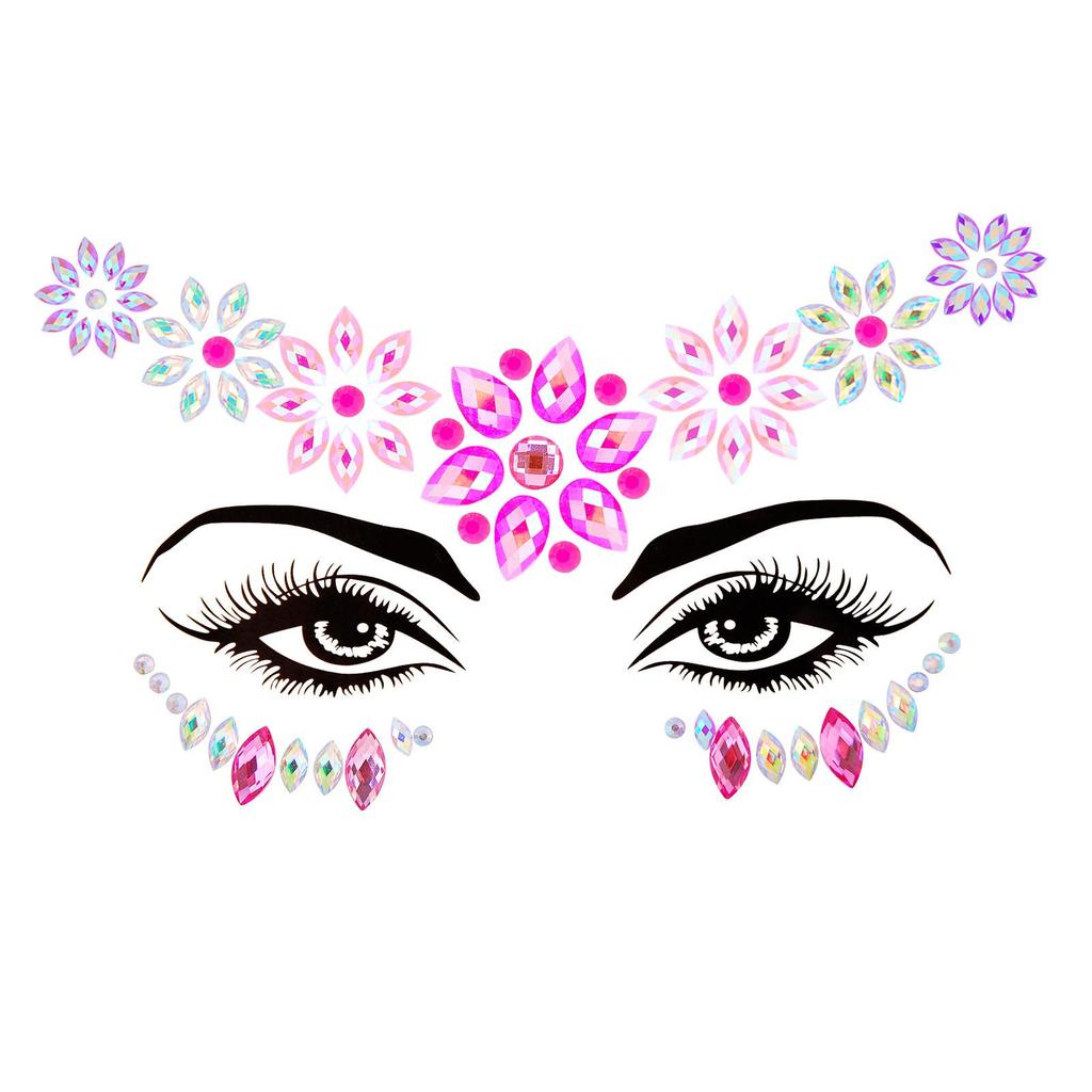 Crystal Tattoo Sticker Glitter Eyeliner Eyebrow Makeup Face Eyes Diamond Temporary Tattoo Rock Rhinestone 3D Eyeliner Stickers