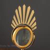 Creative Golden Metal Eyes Magnifying Glass Crafts Ornaments Crystal Glass Base Transparent Fun Desktop Modern Home Decoration