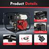 210cc Gas Gasoline Low Noise Water Pump, 4-stroke 6.5Hp Petrol Water Transfer High-quality Pump for Water Intake & Irrigation