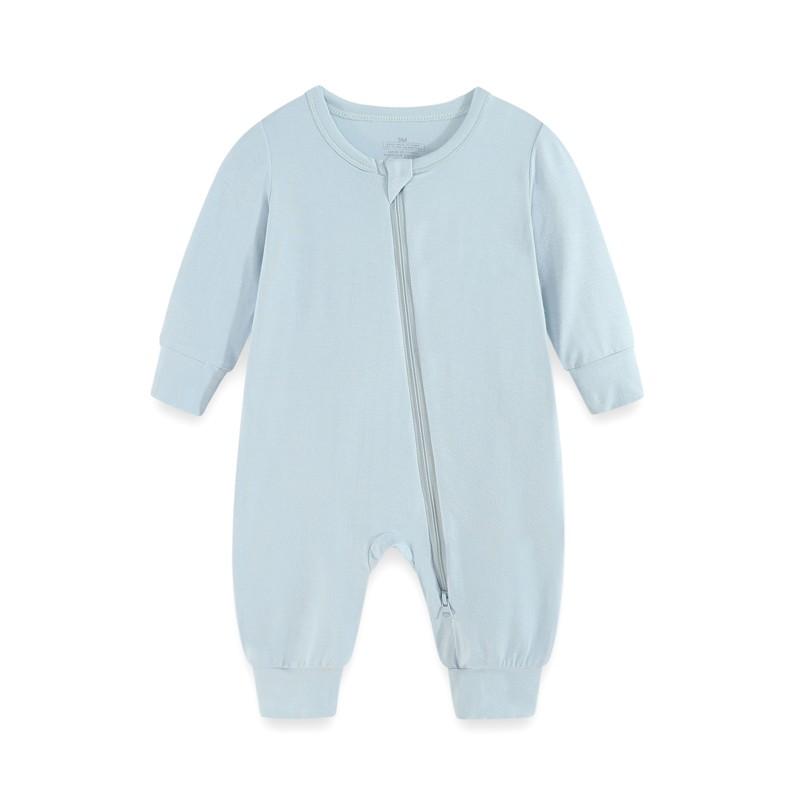 1 Stück Baby Jungen Mädchen modischer langärmliger Reißverschluss-Overall Baumwolle weich Neugeborenen Kleidung