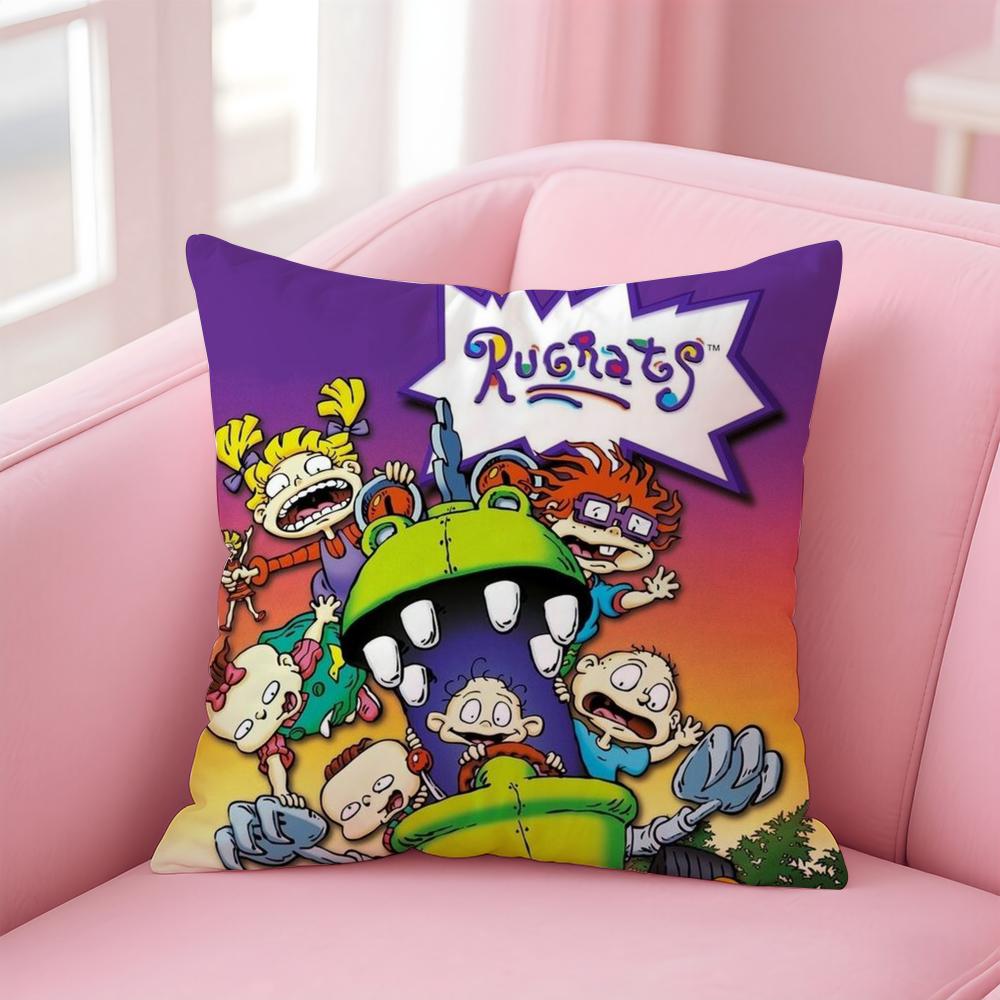 Cartoon R-RugratsS Kissenbezug Bequemer Wende-Kissenbezug Ideal für Auto Sofa Schlafzimmer & Mehr