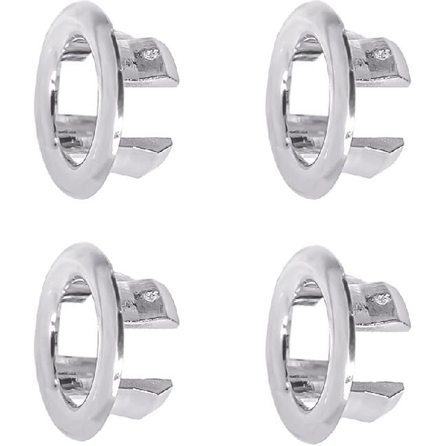 4 Pieces Bathroom Basin Sink Overflow Cover Rings Sink Overflow Ring Hole Round Basin Trim Drain Cap Cover for Kitchen Bathroom