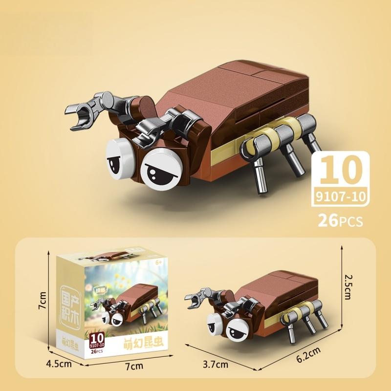 Insect Building Blocks Children's Educational Cognitive Toys Surprise Birthday Gift Ladybug Butterfly Assembled Model Ornaments