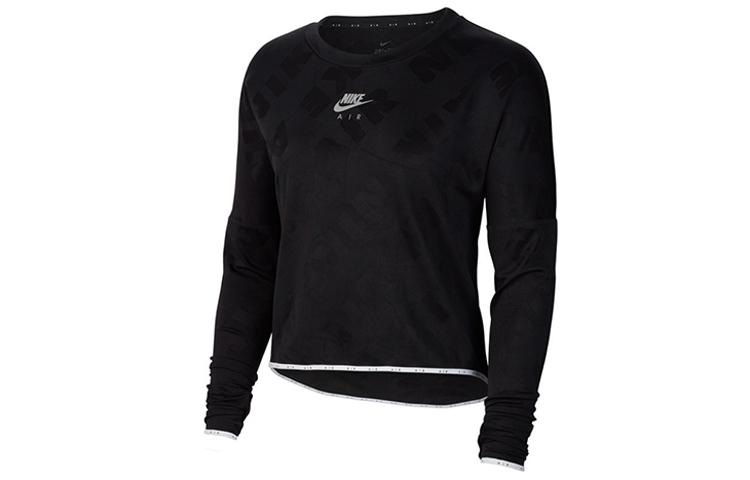 Nike Crop Tops Women s Black Crew Neck Moderate CJ1883-010 M