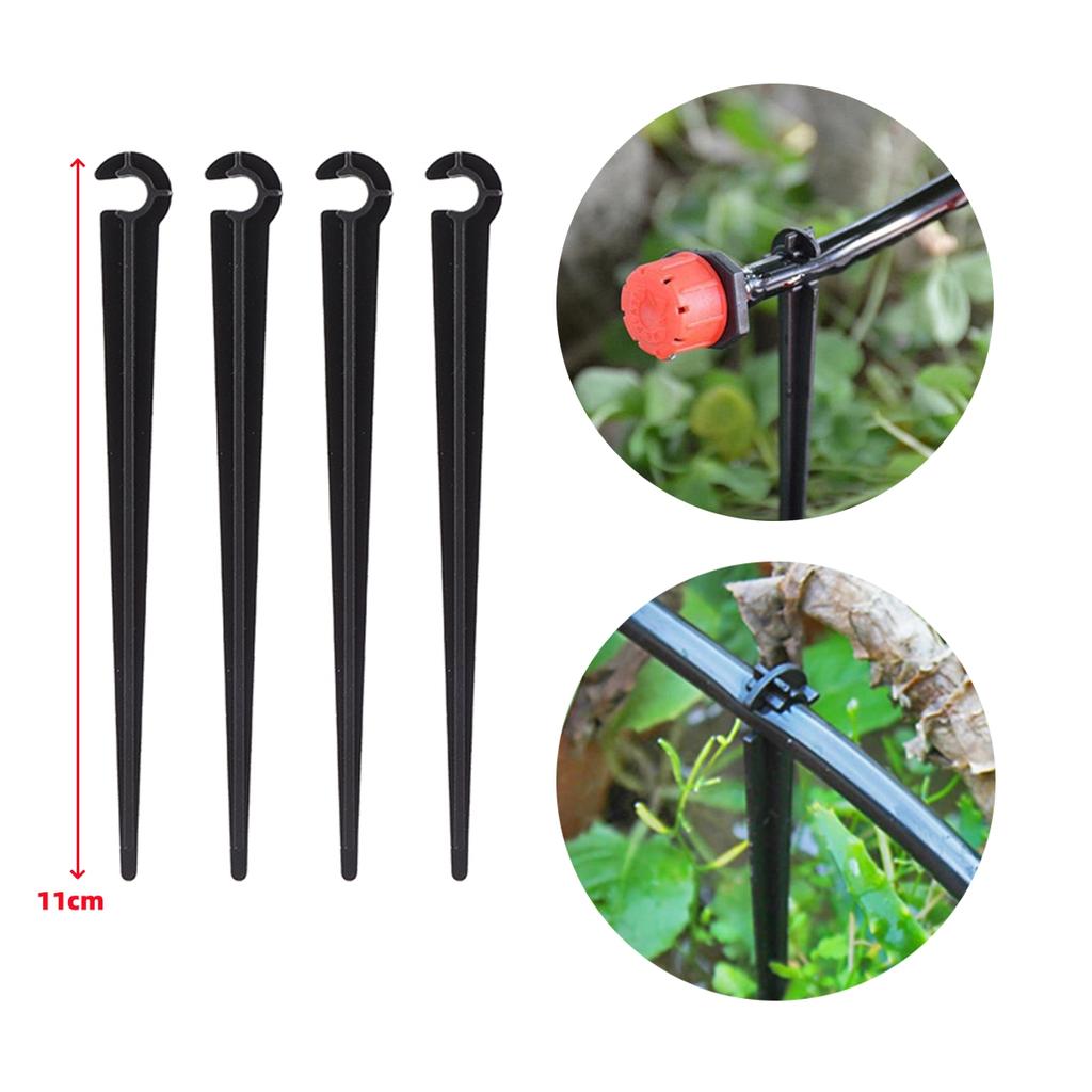 C-Type Hook Dripper Holders for 4/7mm Hose 11/20cm Garden Greenhouse Flowerpot Drip Irrigation Fixed Support Brackets 20-500Pcs