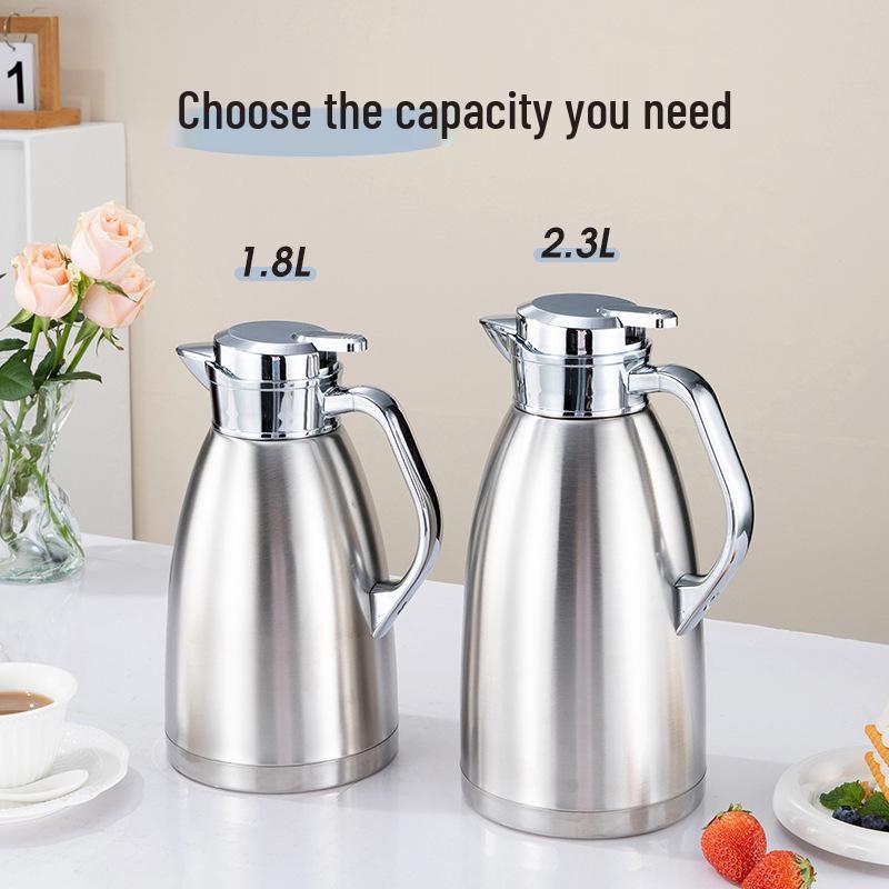 304 Stainless Steel Large Capacity Vacuum Insulated Thermos Bottle for Home, Restaurant, or Hotel Use