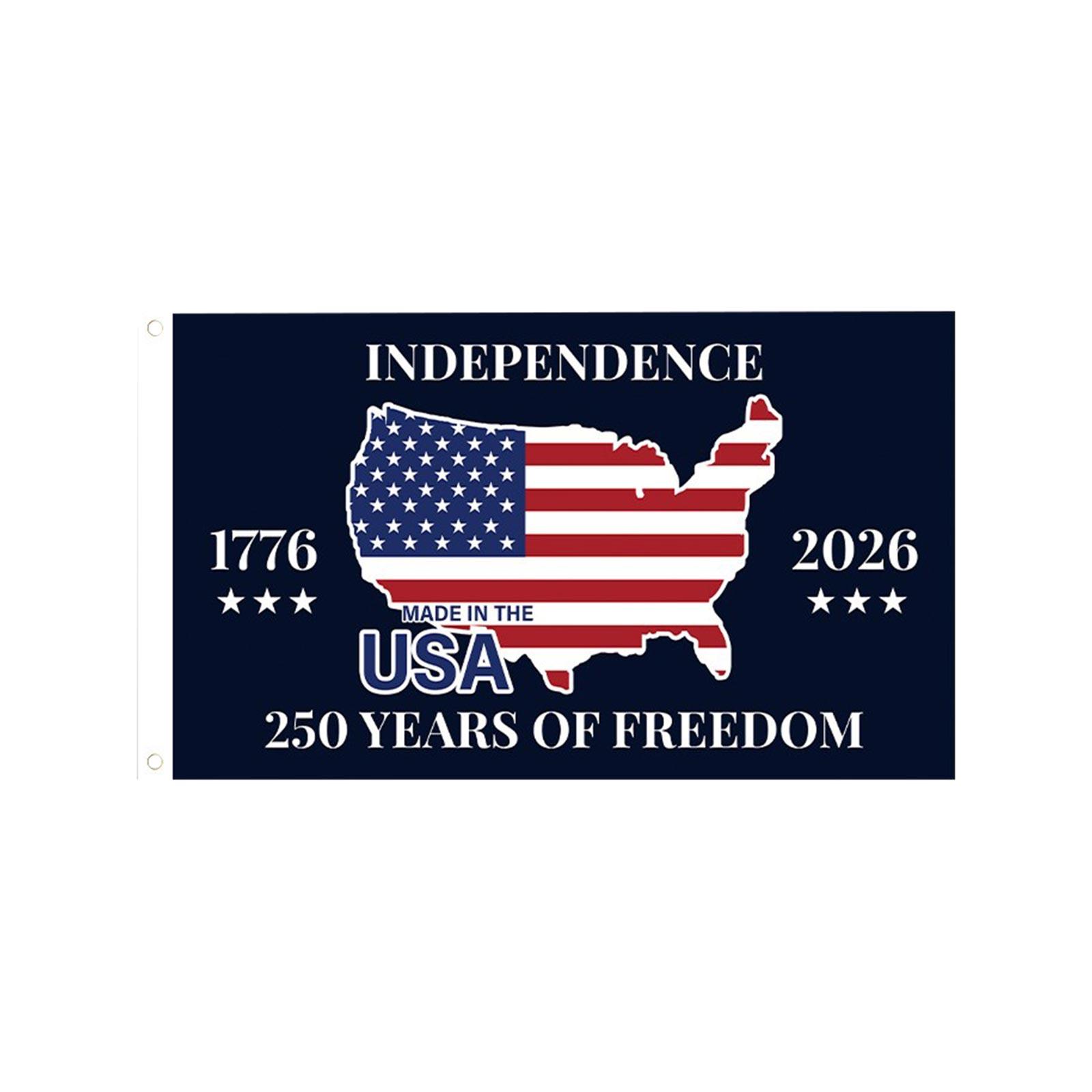 Outdoor 1776-2026 Semiquincentennial Flag 250 Years of Freedom Celebration Banner Festival Decoration Yard Display One Size