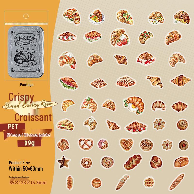 

Ketchup Girl Bread Baking Stickers - 6 Styles, 100 Sheets, Large Capacity