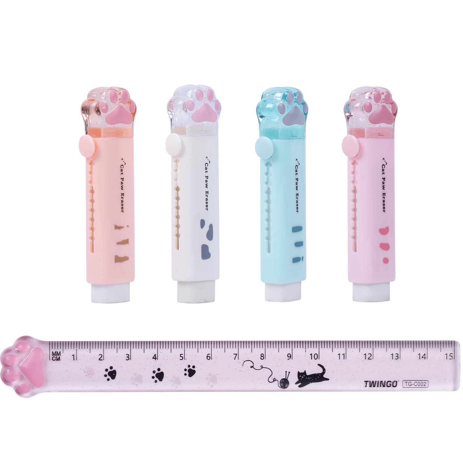 

Eraser for Elementary School Pencil Set of 4 Colors Students, Erasable, Girls, Cute, Stretchable, Eraser, Stylish,