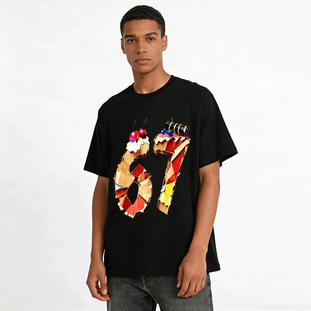 Dessert No.67 Print Casual Top Pure cotton T-shirt
