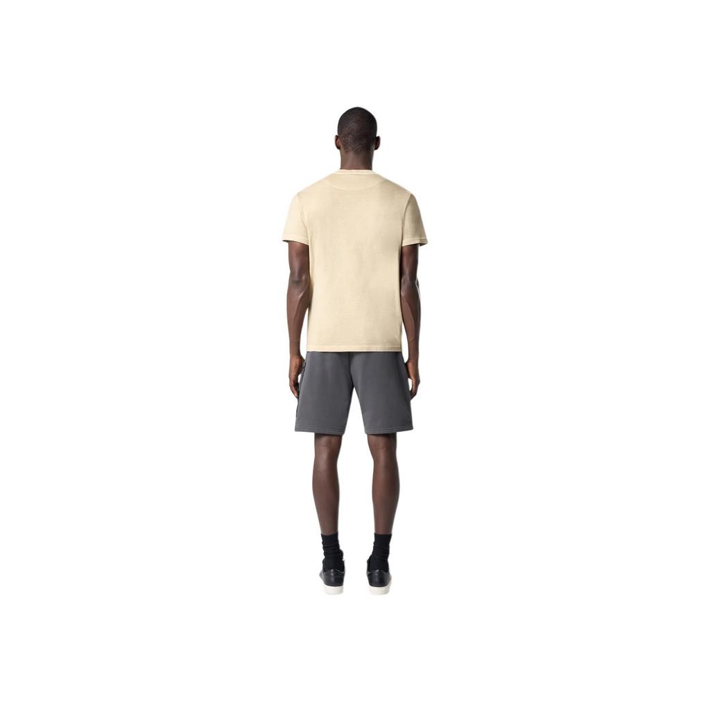 STONE ISLAND Ss25 Compass Patch Design Ribbed Crew Neck Short Sleeve T-Shirt Men Tops Beige K1S152100237-V019A